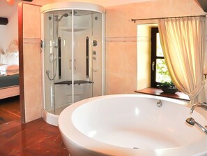 House | Bathroom | Shower - Luxury Ardennes Villa With Pool and Sauna (Stoumont)