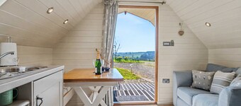 Harvest Luxury pods with stunning views