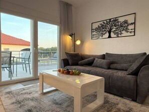 House, 2 Bedrooms, Smoking, Terrace | Living room - Asteri Villas - 2 Bedrooms (Nea Propontida)
