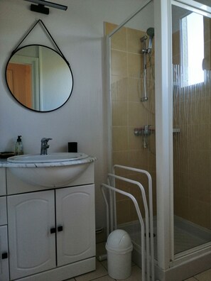 Shower, hair dryer