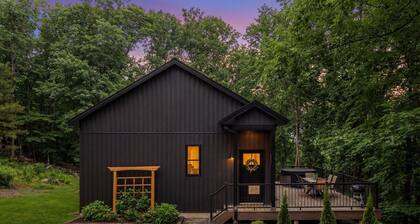 Modern Cabin Retreat w Hot Tub, Sauna & Fire Pit
