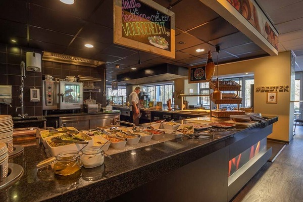 Start your morning with a generous buffet, ready to enjoy.