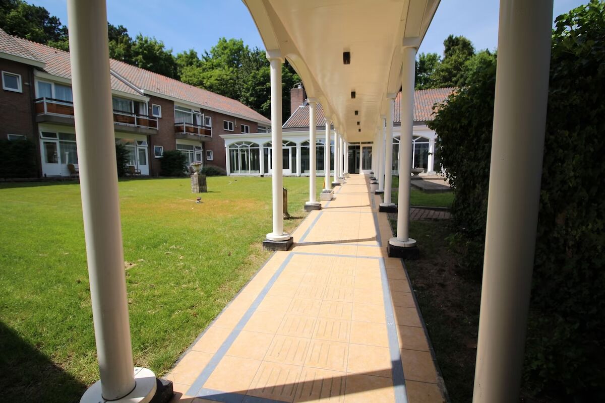Stroll the grand colonnade and feel instantly welcomed home
