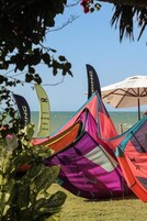 On the beach, beach bar