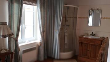 Shower, hair dryer