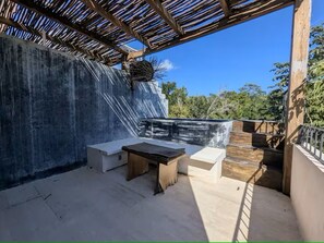 Terrace/patio - Private Pool + Rooftop / Stylish Tulum House for 6 (Tulum)