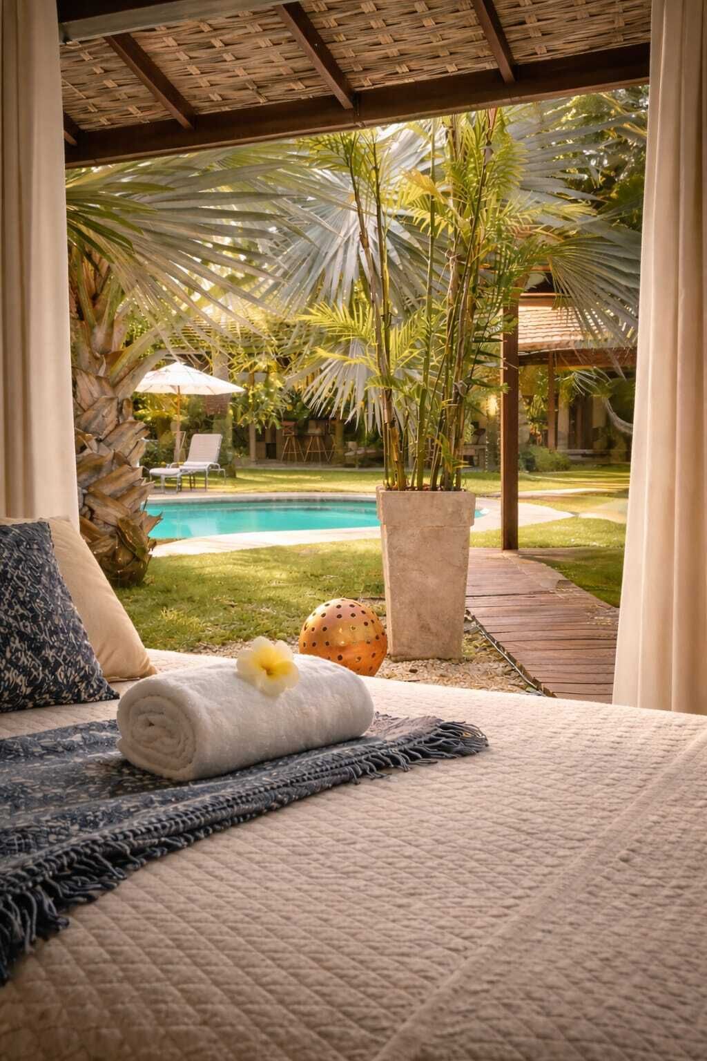 Deluxe Double Room, Lanai, Garden View