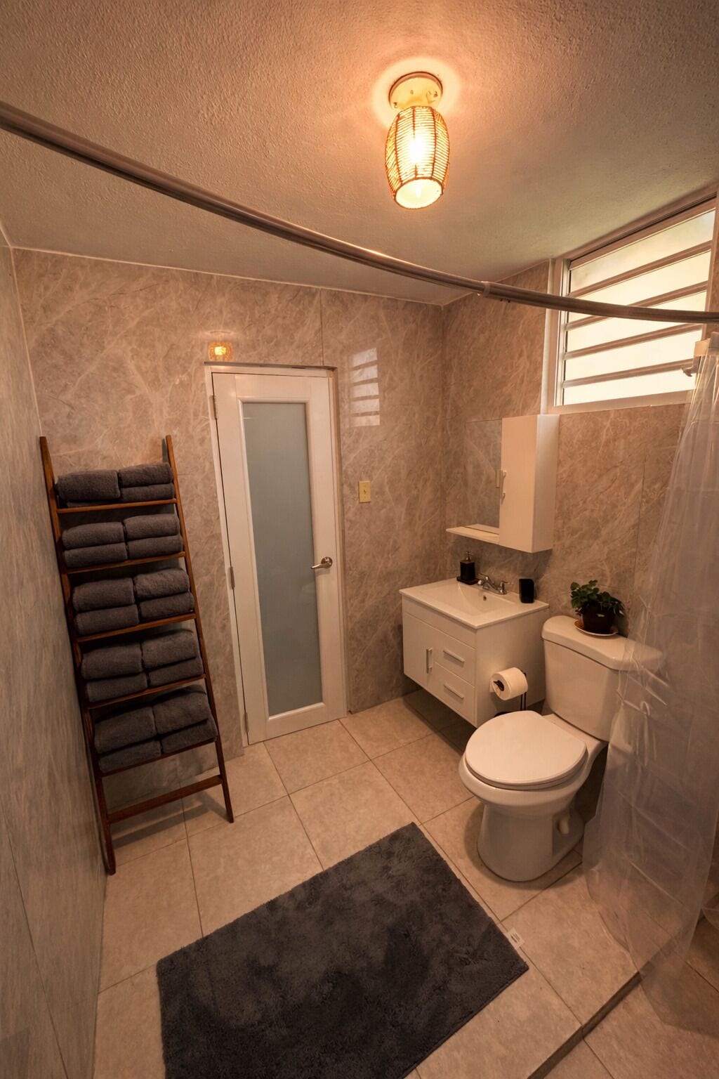 Towels, soap, toilet paper