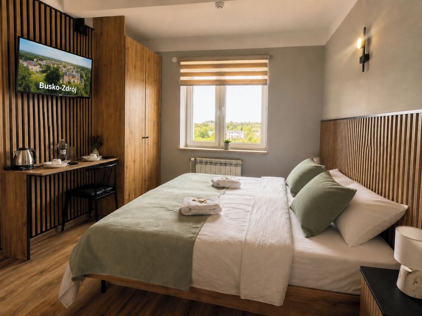 Standard Double or Twin Room, Garden View | Desk, laptop workspace, blackout drapes, iron/ironing board