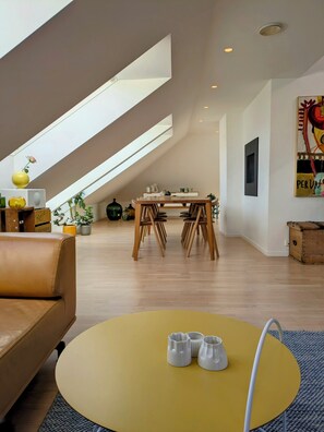 TV - Bright, quiet and central loft apartment (150 m2) (Vestland)