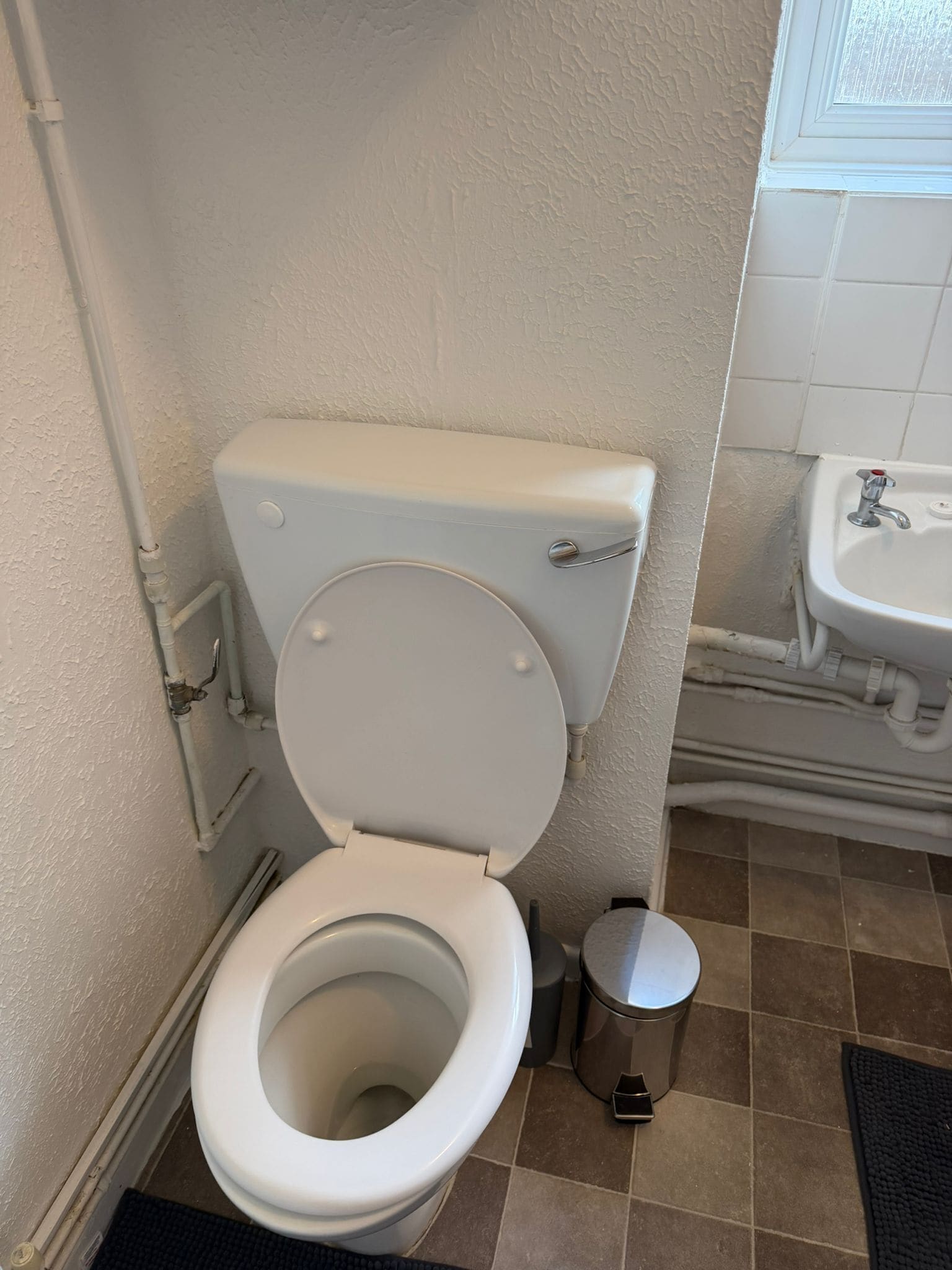 Secador de pelo, toallas, papel higiénico