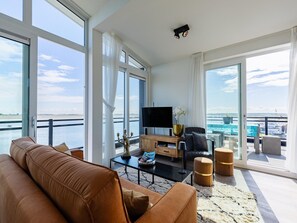 House | Living room - Penthouse With Beach View (Sint-Annaland)