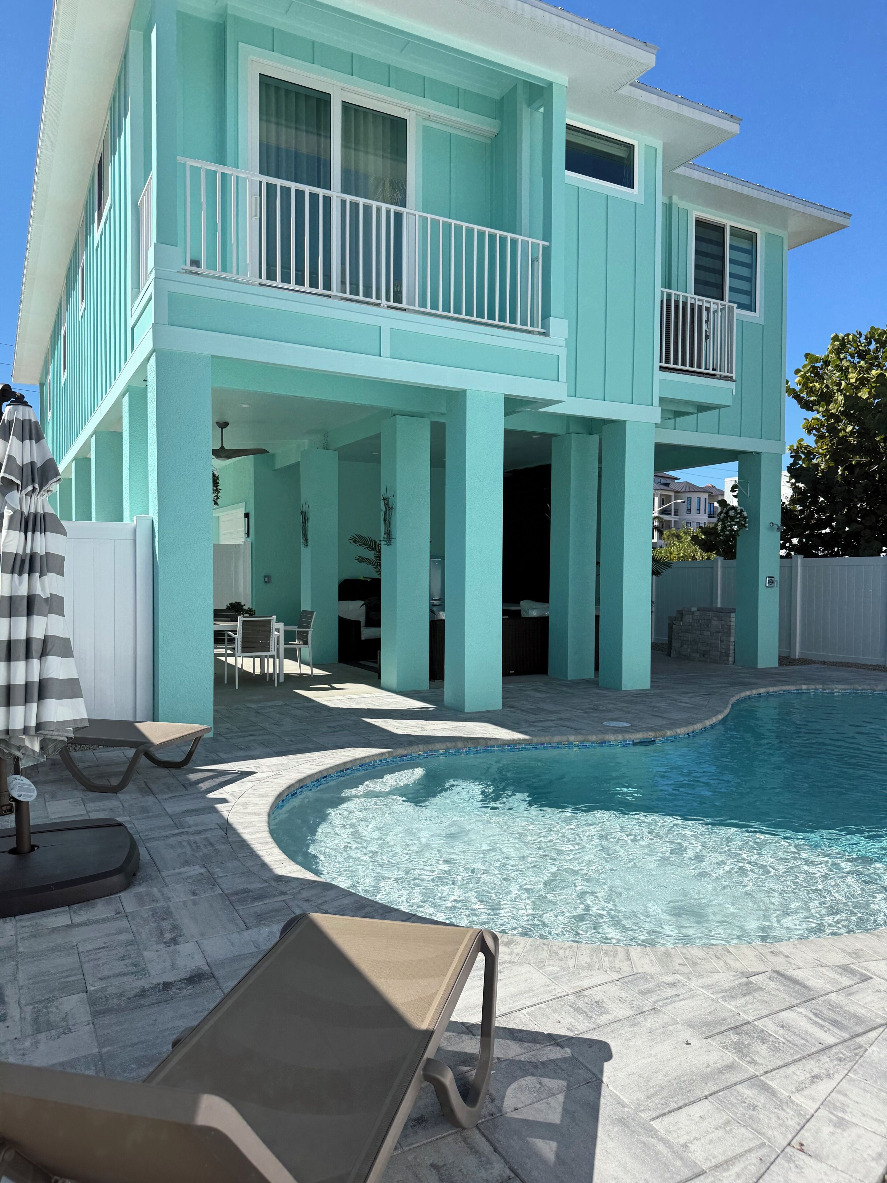 A heated pool