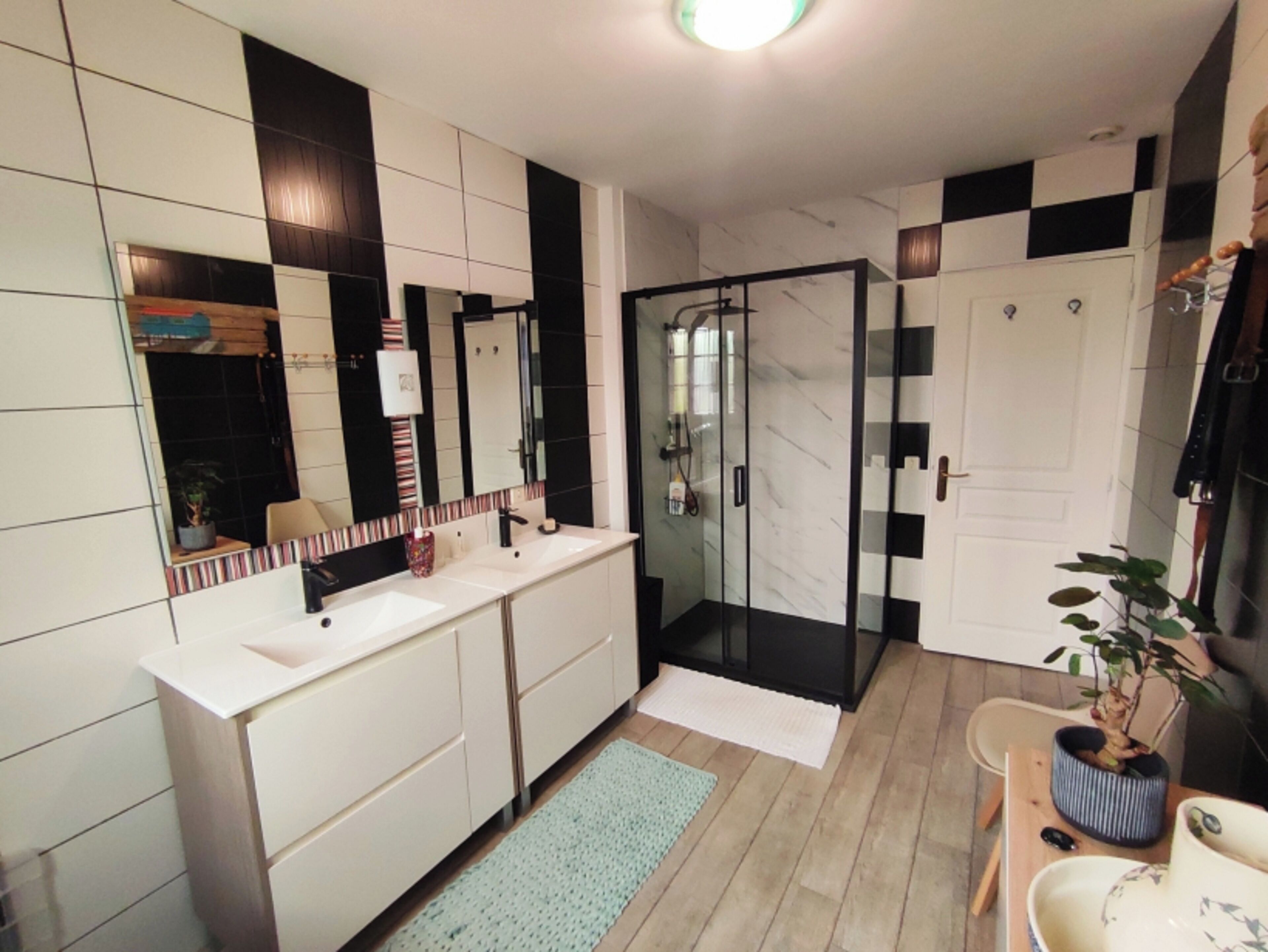 Dusche, Haartrockner, Toilettenpapier