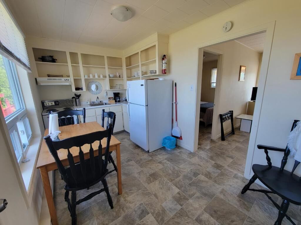 Apartament, 1 dormitori, cuina, vistes al mar | Cuina privada | Frigorífic petit, microones i placa de cuina 