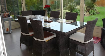 Guest Room “Chez Anne-Marie et Constant” with Shared Terrace, Garden, and Wi-Fi