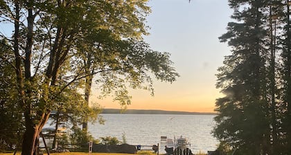Waterfront Burt Lake Cottage | Sleeps 6