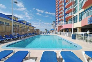 Outdoor pool - Prince Resort 1904- Oceanfront 2 Bedroom-Pool (North Myrtle Beach)