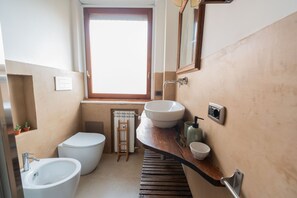 Shower, hair dryer, bidet, towels - Terrace Lovely Apartment (Roma)