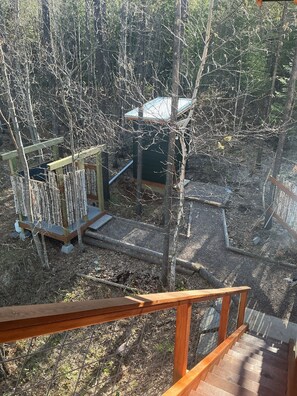 Property grounds - Glamping tower north of Columbia Falls views of Whitefish mountain and privacy. (Columbia Falls)