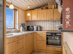 Fridge, microwave, cookware/dishes/utensils - "Signhild" - 5m to the fjord by Interhome (Farsø)