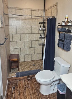 Hair dryer, towels