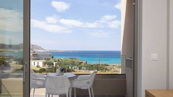 Deluxe Triple Room, Sea View, Executive Level | Terrace/patio
