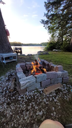Cozy Cottage on Beautiful Branch Lake with Private Beach & Dock close to Acadia