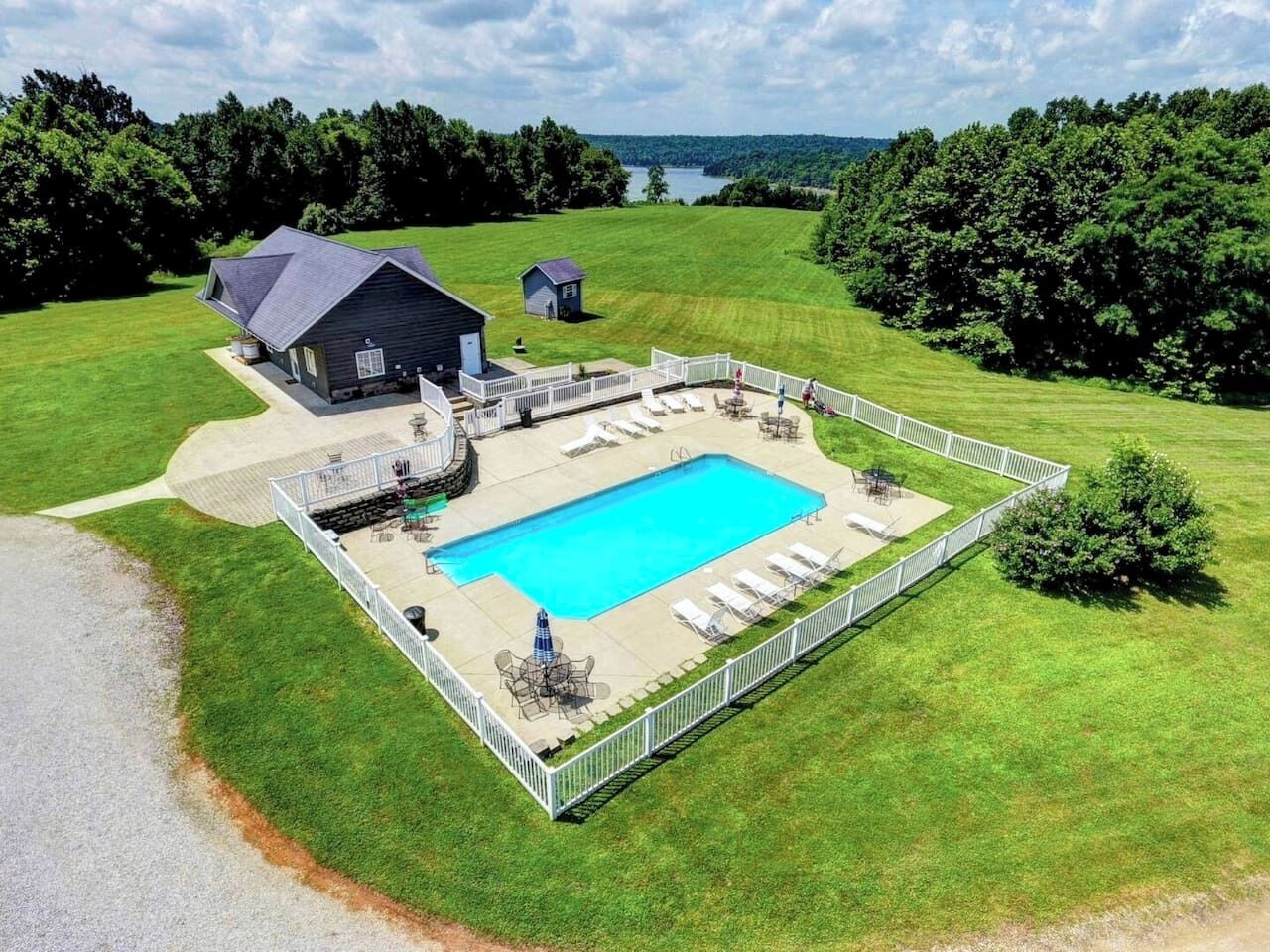 Resort community pool for guest only.

Event Center available for rent-contact the resort office for rental inquiries at 502-477-5641