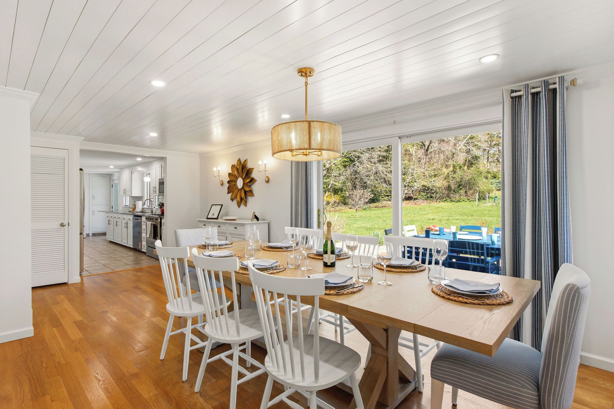 Unit 1 dining area with seating for 8, perfect for shared meals.