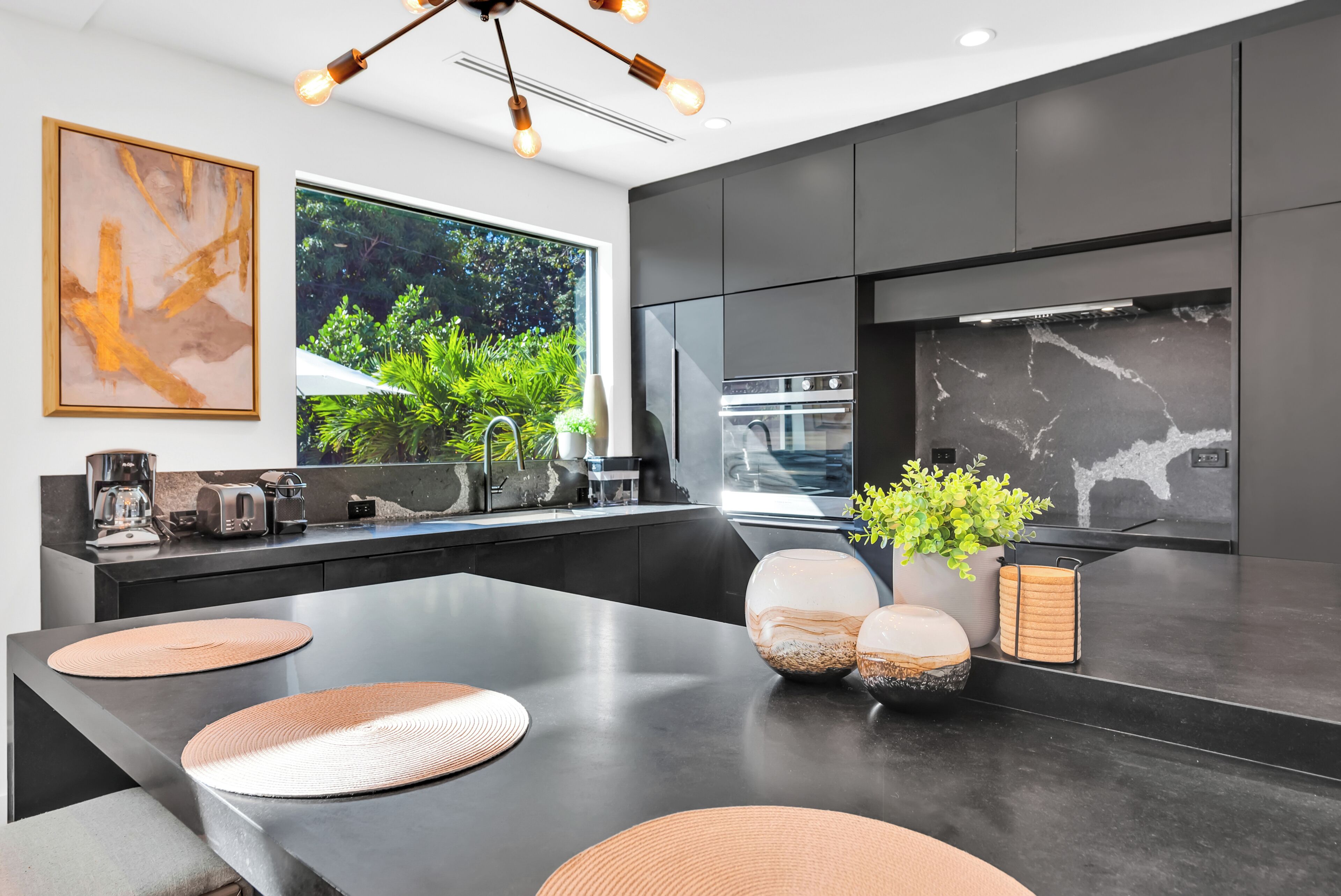Microwave, oven, stovetop, dishwasher