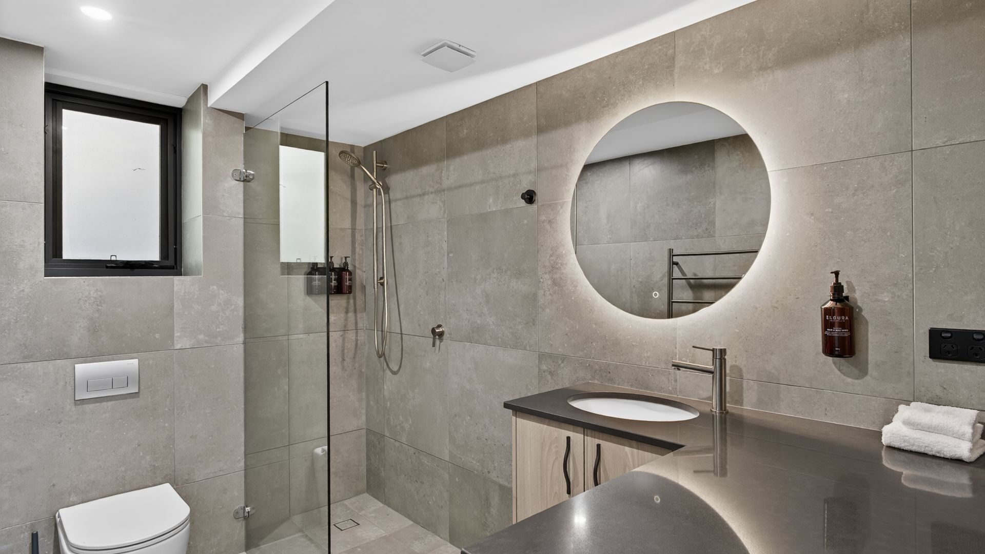 Shower, hair dryer