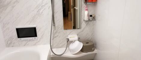 Towels, soap, toilet paper