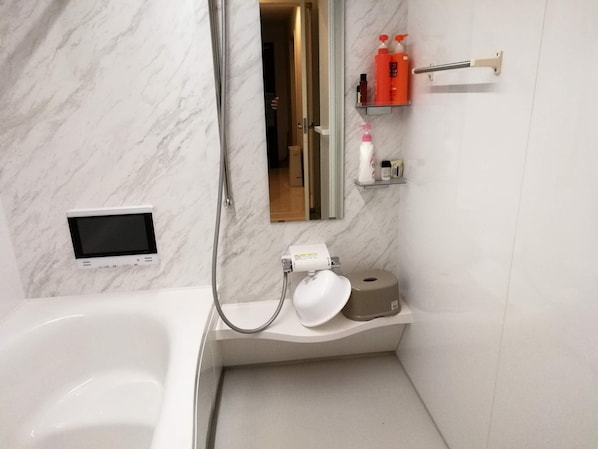 Towels, soap, toilet paper