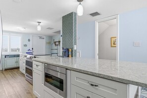 Fridge, microwave, oven, stovetop - Unobstructed Oceanfront Views | 2 Balconies | Quiet Coastal Escape (New Smyrna Beach)