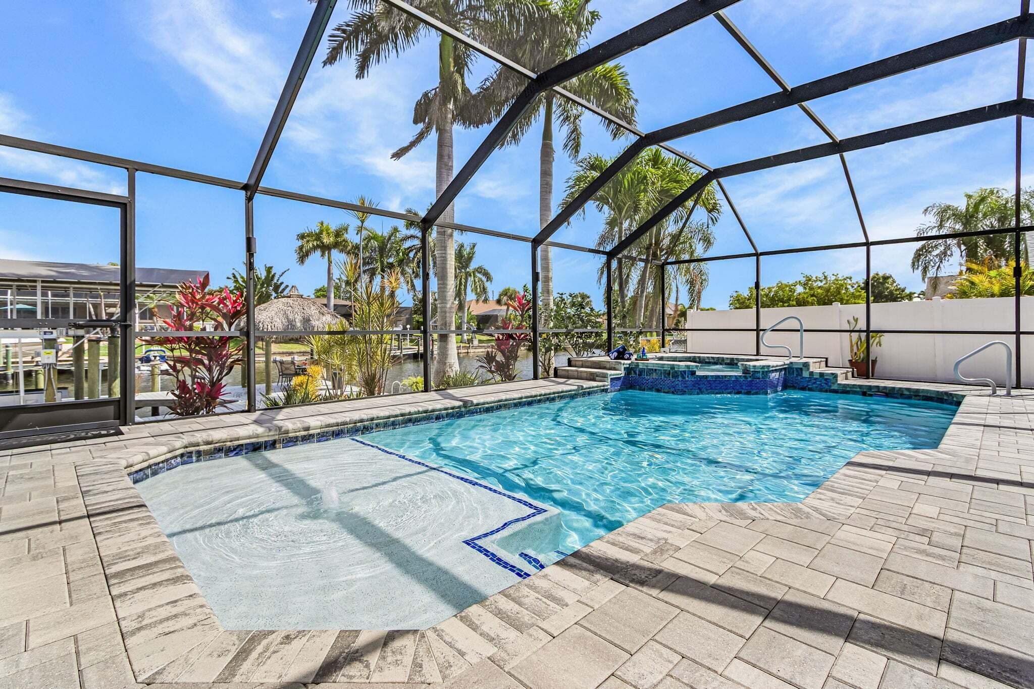A heated pool