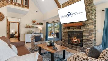 Smart TV, chimenea