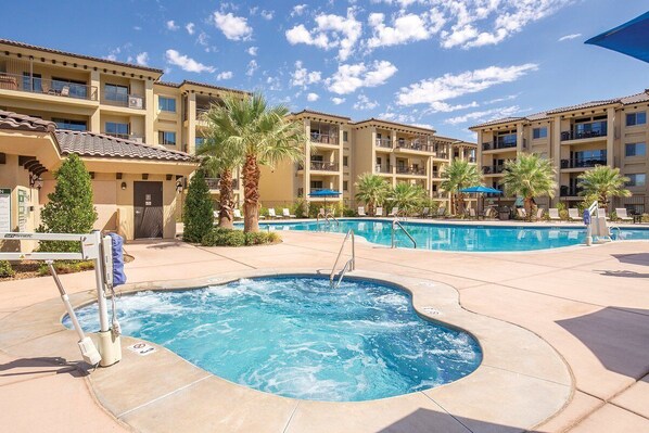 Outdoor pool, a heated pool - Spacious 4-master-suite condo in charming St. George (St. George)
