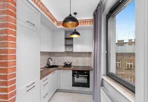 Fridge, oven, stovetop, dishwasher - Limanowskiego Modern Loft Apartment (Kraków)