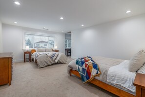 Two beds and a corner desk make this the room friends split. - Emerald Oasis | Lakefront | Hot Tub | Boat Dock (South Lake Tahoe)