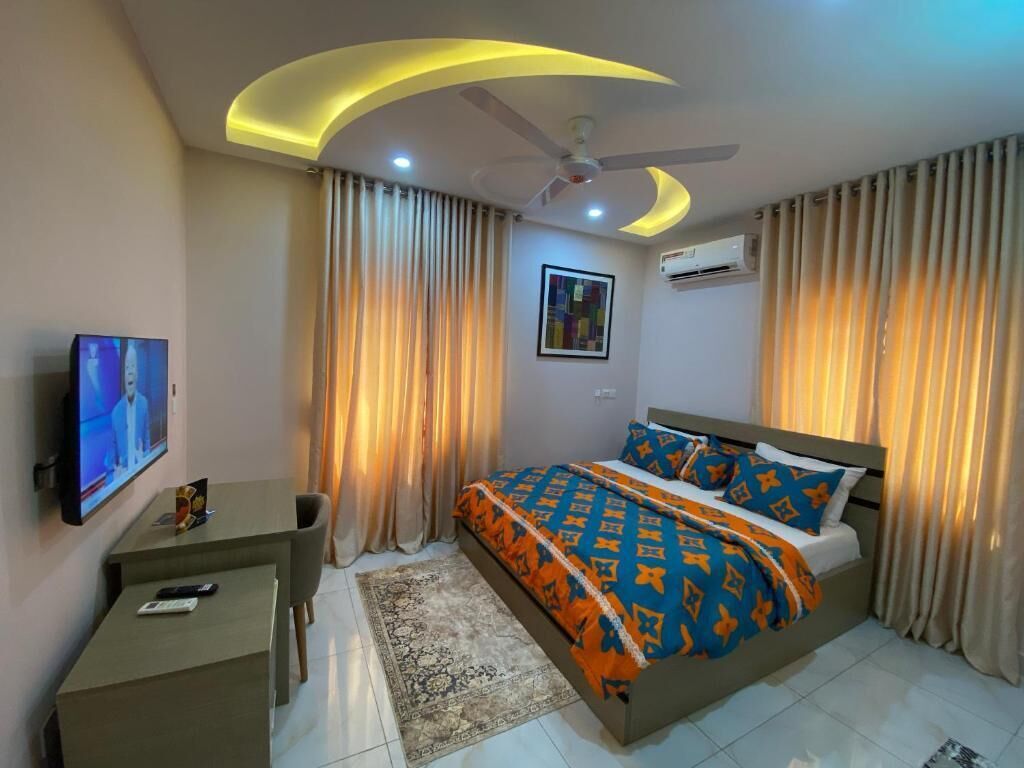 Suite, uitzicht op tuin