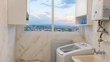 Towels, soap, toilet paper