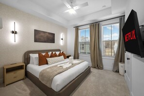 3 slaapkamers, een bureau, een strijkplank/strijkijzer, gratis wifi