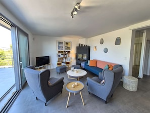 Living area - Beautiful villa, sea view, swimming pool, WIFI (ST MANDRIER SUR MER)