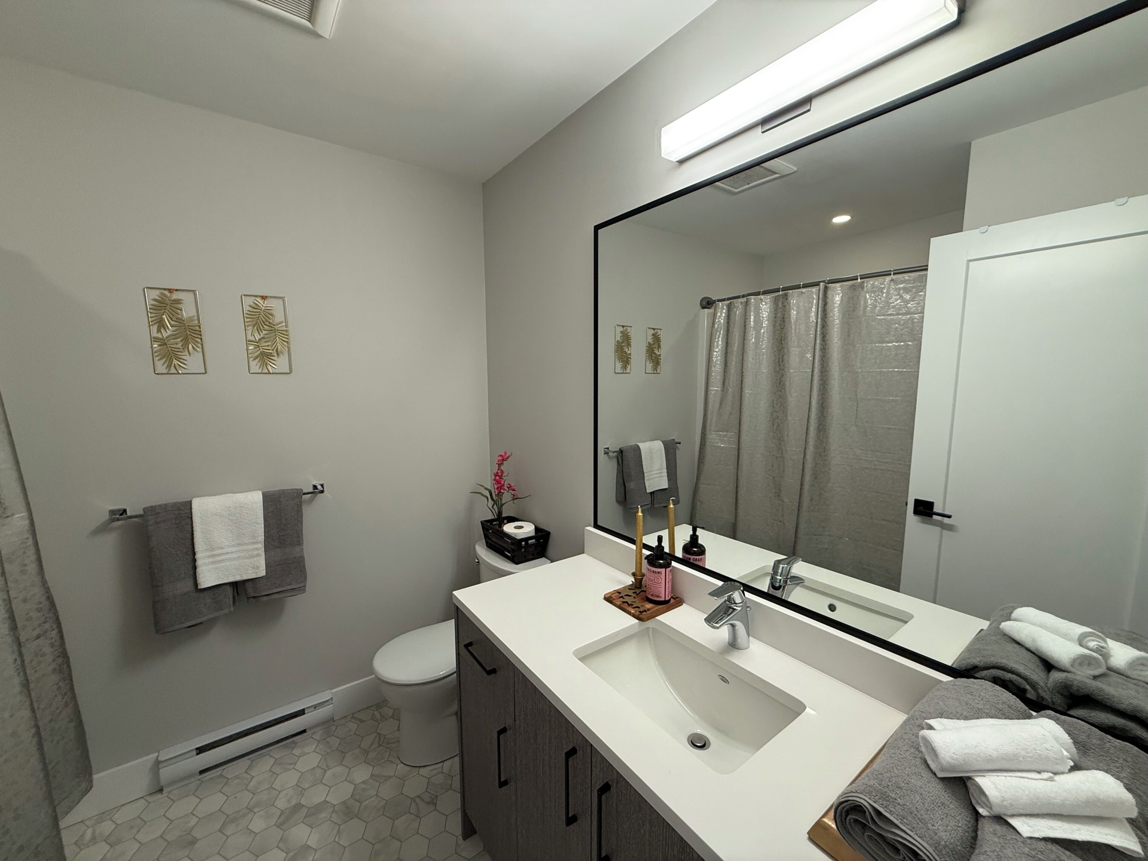 Towels, soap, toilet paper
