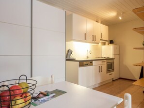 Kühlschrank, Mikrowelle, Herdplatte, Geschirrspüler