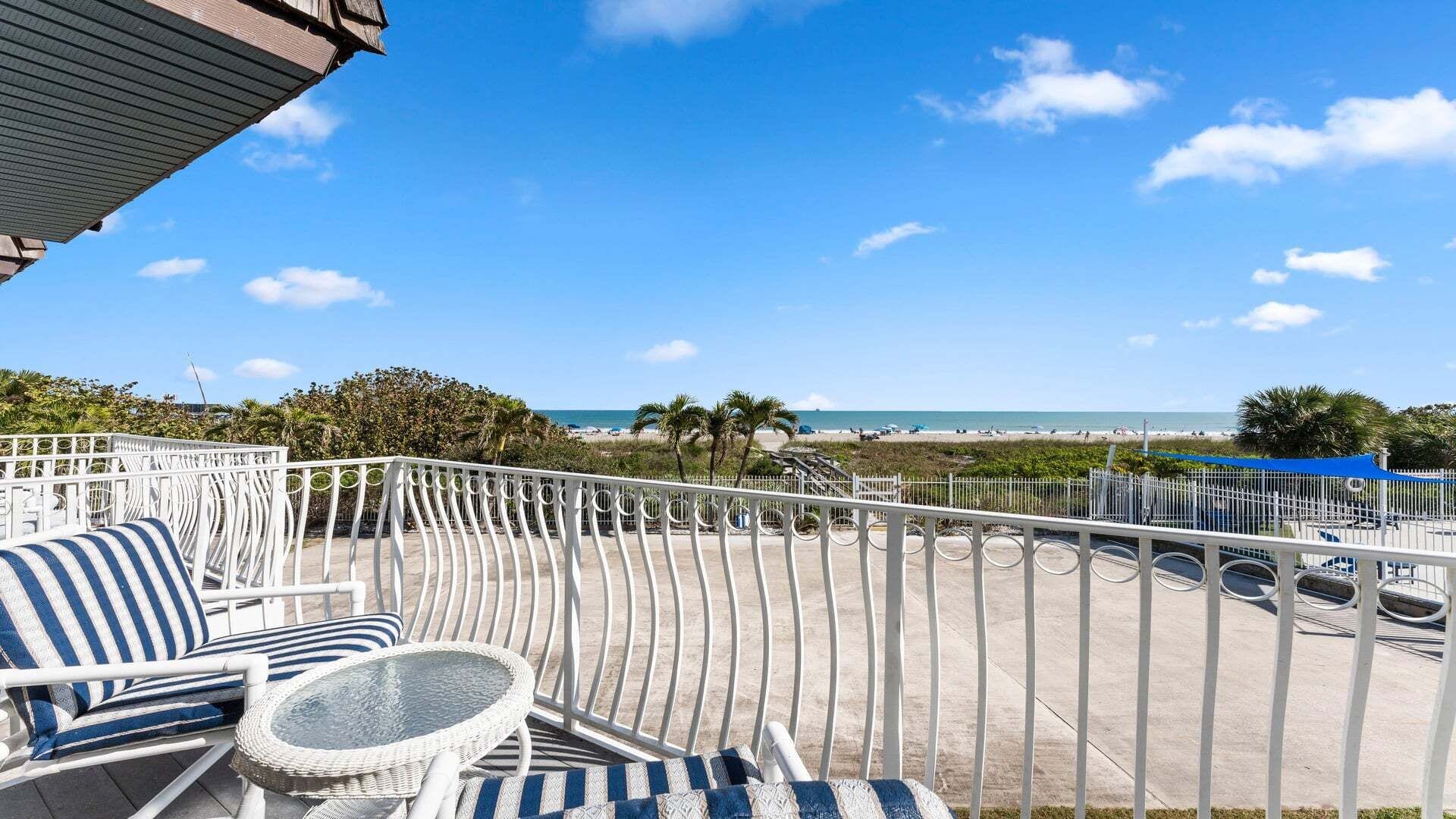 Direct Oceanfront Split-Level Condo, Unit #217 | Balcony view