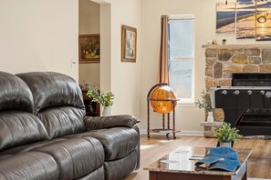 Smart TV, fireplace, video games, table football - Mount Pocono Escape • Firepit + Game Room • Near Trails + Lakes | Poconos Fun (Mount Pocono)