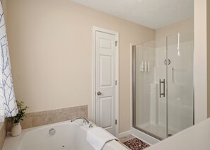 Shower, hair dryer, towels - Mount Pocono Escape • Firepit + Game Room • Near Trails + Lakes | Poconos Fun (Mount Pocono)