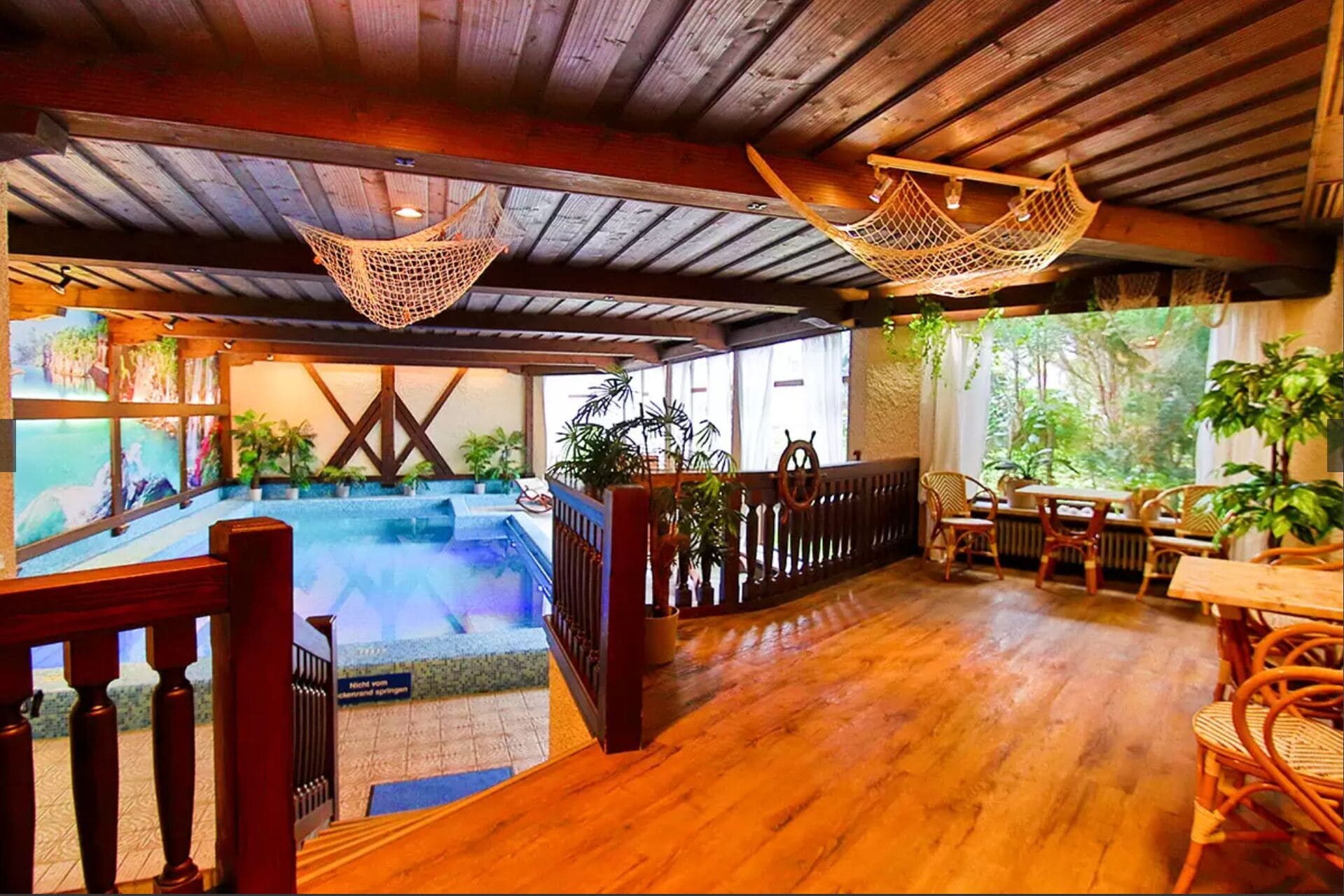 Indoor pool, a heated pool
